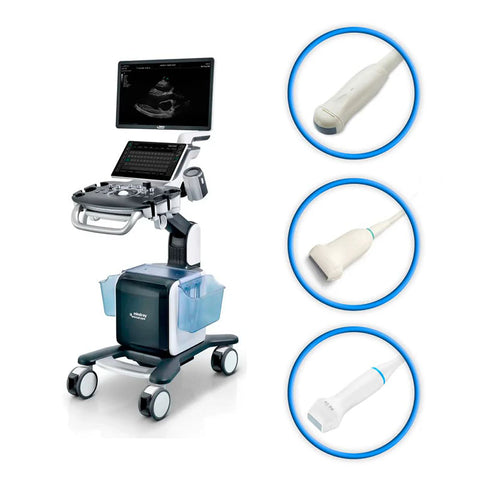 Sistema de Ultrasonido de Gabinete para uso Veterinario VETUS50 con 3 Transductores Microconvexo, Lineal y Sectorial.