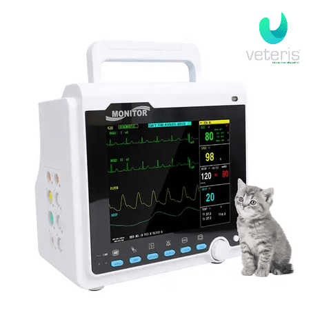 Monitor Veterinario de 6 parámetros de Signos Vitales Con Capnógrafo