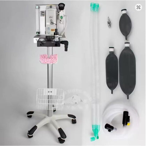 Máquina de anestesia veterinaria para animales, perros y gatos con carrito