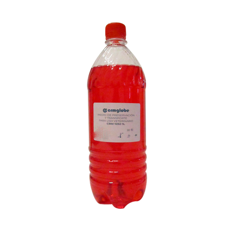 Botella medio de trasporte y preservación.