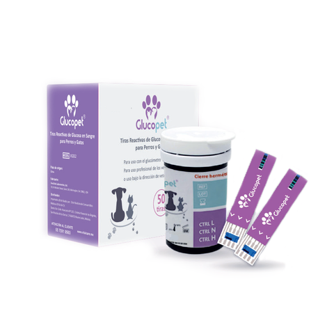 Tiras Reactivas Glucopet con 50 piezas