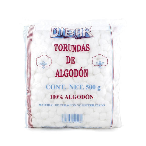 Torundas de Algodón 500 gr. (Dibar)