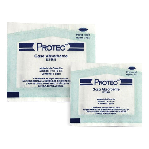 Gasa. Esteril. Medida 7.5 cm x 5 cm.