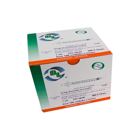 Jeringa insulina con aguja