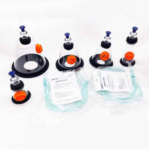 Mascarillas de Oxigeno Veterinario con válvula de ventilación kit de 5 piezas