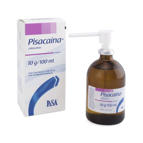 Lidocaina 10% en spray pisacaina.