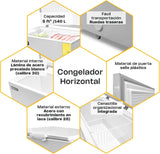 Refrigerador y congelador horizontal de -24°C a 5°C