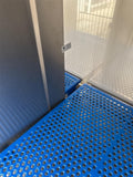 Jaula de 2 niveles con 5 módulos divisibles medidas 158x70x170cm de Acero Inox.