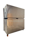 Jaula de 2 niveles con 5 módulos divisibles medidas 158x70x170cm de Acero Inox.