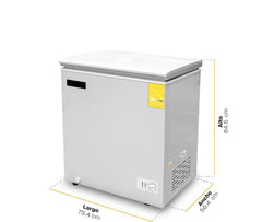 Refrigerador y congelador horizontal de -24°C a 5°C