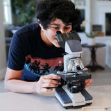 Microscopio compuesto binocular de laboratorio LED 40X-2500X