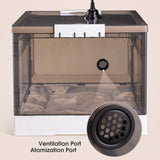 Incubadora veterinaria para mascotas con entrada para Oxigeno y Nebulización . Modelo VML INCUBATOR